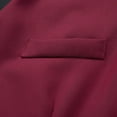thumbnail image 6 of YLSDY Men's Single Breasted Buttons Pockets Chain Suit Vest for Wedding Party V-Neck Waistcoat Slim Fit Business Formal Dress Vest Wine M, 6 of 9