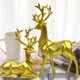 thumbnail image 4 of 2pcs Geometric Deer Ornaments Resin Reindeer Sculpture Deer Statue Reindeer Ornament For Home Office Desk Decor, 4 of 9