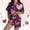 a1000_Black, variant on Goodtrade8 Womens Button up PJS 2 Pieces Short Sleeve Homewear Heart Print Casual Loungewear Pockets Summer Homewear PJS Pajamas Set for Women Shorts & Tops
