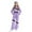Light Purple, variant on TiaoBug Kids Snow Suit for Girls One Piece Ski Suit Hooded Jumpsuit Waterproof Mountaineering Hiking Overalls Light Green&Black 6