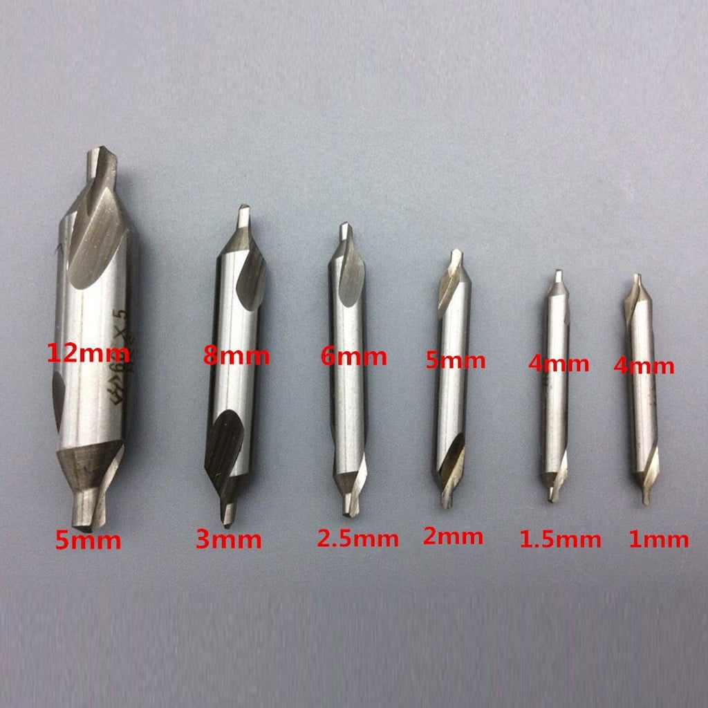 6PC Combined HSS Center Drill Countersink Bit Lathe Mill Tackle Tool Kit Set ZN 