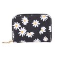 thumbnail image 1 of Sywqhk Moda Mujer Pu Margarita Flor Tarjeta Oaganizer Casual Señoras Cartera (Negro) Sywqhk Para estrenar, 1 of 9