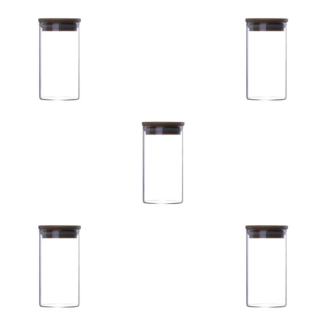 Injueey Frascos de almacenamiento de vidrio apilables con tapas herméticas - Contenedores de almacenamiento de cocina universales y que Type2 NO2