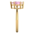 thumbnail image 3 of 1.5 ct Pear Cut Simulated Pink Diamond Solitaire 18K Yellow Gold Womens Engagement Ring, 3 of 5