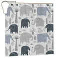 thumbnail image 2 of XMXT Waterproof Shower Curtain Liner with Iron Hooks, Cartoon Elephant Background Shower Curtains for Bathroom Decor Accessories, 72 x 72 inches, 2 of 8