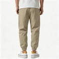 thumbnail image 5 of Zimjoy Cotton Linen Pants for Men Elastic Waist and Ankle Drawstring Baggy Style Lightweight Breathable Beach Pants Khaki 2XL, 5 of 6
