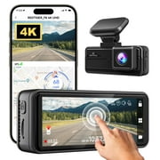 REDTIGER Dash Cam HD 4K Built-in GPS 70FOV Car DVR 5G WIFI APP Control Fatigue Driving Reminder Car Camera with Night Vision