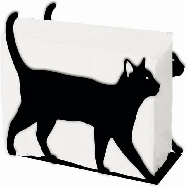 Servilletero de gato negro para mesas Servilletero de cóctel