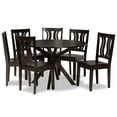 thumbnail image 2 of Baxton Studio Mare Modern and Contemporary Transitional Dark Brown Finished Wood 7-Piece Dining Set, 2 of 9