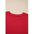 thumbnail image 6 of Plus Size Women's Racing Red Solid Crew Neck Drop Shoulder Sweatshirt | [ZhiHiMeRi] | (US 14W-16W)1X, 6 of 10
