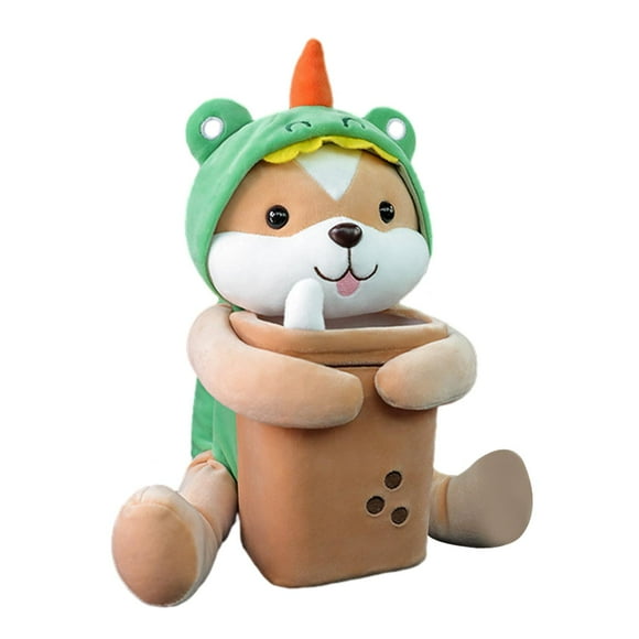 Caja de pañuelos de felpa suave para coche, papelera de felpa, papelera para decoración de interiores Cachorro