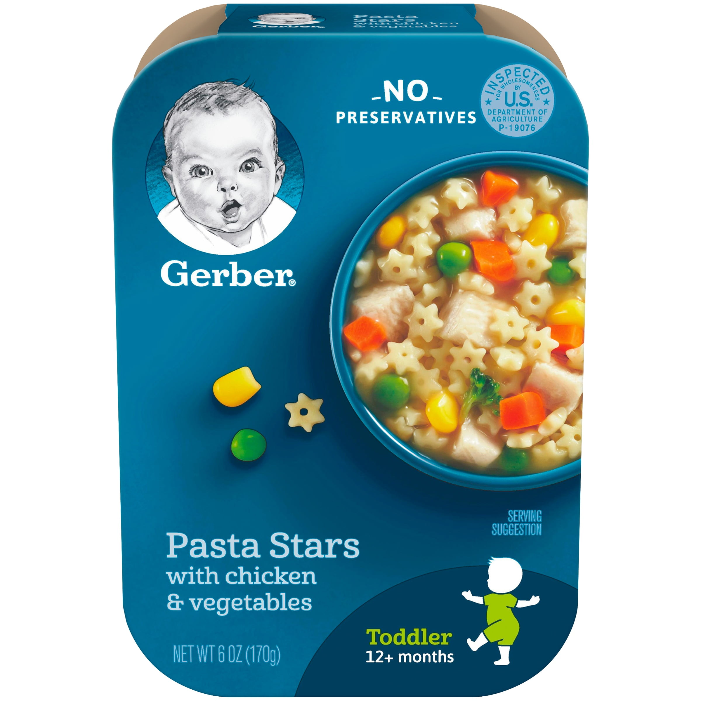 Gerber Lil Meals Pasta Stars with 