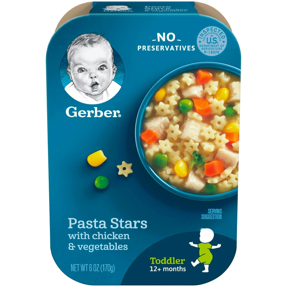 Gerber Lil Meals Pasta Stars with Chicken and Vegetables 6 oz Tray