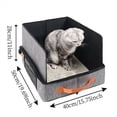thumbnail image 4 of de Viaje para Gatos, Plegable con Tapa, Portátil con Cremallera y Fondo Duro, 4 of 7