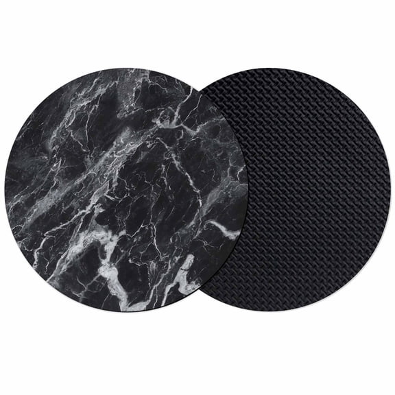 Black Marble Coasters Set of 2, Absorbent Coasters for Drinks, Vintage Minimalism White Abstract Texture Coaster for Desk Coffee Table Protection, Home Decor House Warming Gifts 4"