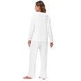 thumbnail image 2 of Womens Button Down Pajamas Set Soft Pjs Long Sleeve Top and Pants Sleepwear Set Lounge Sets, 2 of 6