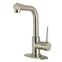 Kingston Brass LS2418NYL New York Single-Handle 1-Hole Deck Mount Pull-Out Sprayer Bar Faucet in Brushed Nickel