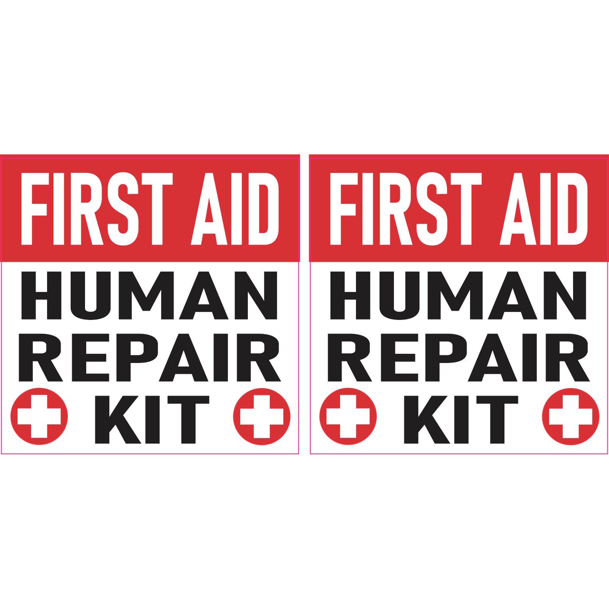 StickerTalk First Aid Human Repair Kit Vinyl Sticker Sheet, 2.5 inches x 2.5 inches