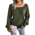 thumbnail image 1 of Qmyliery Women  Knit Pullover with Buttons Decoration, Loose Version Casual Style Spring Clothing, 1 of 6
