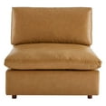 thumbnail image 5 of Modway Commix Down Filled Overstuffed Vegan Leather Armless Chair in Tan, 5 of 8