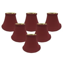 Royal Designs, Inc. True Bell Clip On Chandelier Shade CS-202BUR-6, Burgundy, 3 x 6 x 4.25, Pack of 6