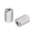 thumbnail image 1 of Unique Bargains M3 x 0.5-Pitch 10mm Length 304 Stainless Steel Metric Hex Coupling Nut, 10-Pack, 1 of 5