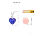 thumbnail image 3 of ANGARA Natural Heart-Shaped Tanzanite V-Bale Pendant with Diamond in 14K White Gold for Women (Size-6mm) | December Birthstone, Anniversary, Jewelry Gift for Women | Natural Tanzanite Necklace, 3 of 8