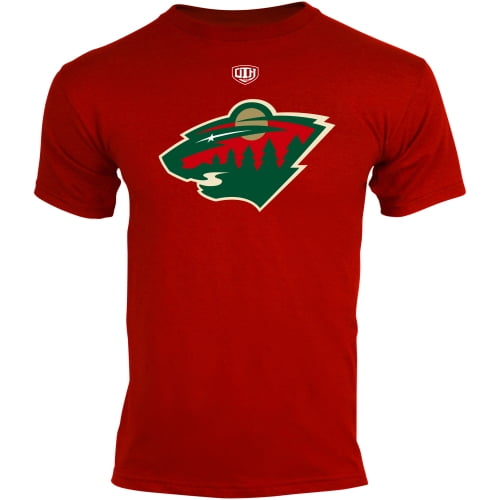 Old Time Hockey Minnesota Wild Youth Big Logo Crest T-Shirt Red by Old Time Hockey