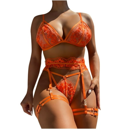 

Womens Fishnet Lingerie Mesh Chemise Lace Up Lingerie Set with Garter Backless Bodysuit Halter Lingerie Sexy Bra and High Waisted Panty Set Lace Teddy Strap Babydoll Bodysuit Chemise