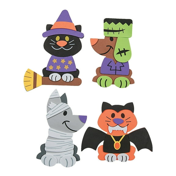 Halloween Pet Magnet Craft Kit- Craft Kits - 12 Pieces