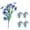 Blue, variant on 5 Bundles Artificial Flowers For Outdoor UV Resistant Faux Plants For Window Spring Silk Flowers Porch Box Vibrant