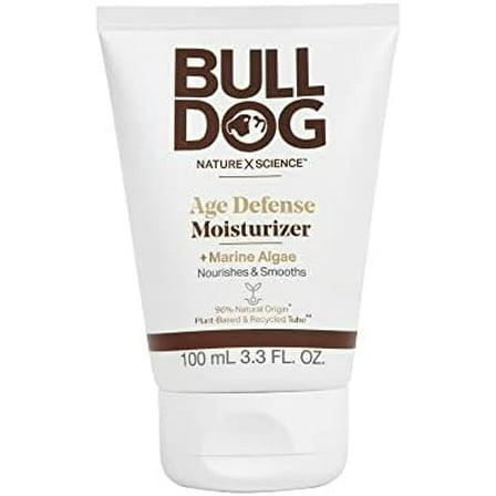 BULLDOG Mens Skincare and Grooming Face Moisturizer Age Defense, 3.3 Fluid Ounce