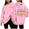 thumbnail image 2 of WEAIXIMIUNG Robe Sweat à Manches Courtes pour Femmes Col Rond Décontracté avec Poche Imprimé Lettres Anglaises, 2 of 5