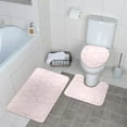 thumbnail image 4 of 3 Toilet Seat Covers,3 Piece Rock Memory Foam Bathroom Mat Set Flannel Embossed Rug Mat Toilet Lid Cover 19, 4 of 4