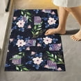 thumbnail image 2 of Dreamtimes Bath Mats Toiletry Mat Geometric Flower Print, Bath Mats for Bathroom Non-Slip Super Soft Absorbent Microfiber Bath Rugs, Bathroom Rugs for Bathroom Floor, Tub and Shower, 17.3"x13.4", 2 of 4
