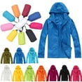 thumbnail image 3 of MITCOWBOY Chandails pour Femmes Femmes Manteau de Pluie Uni Extérieur Grande Taille à Capuche Coupe-Vent Manteau Ample Imperméable Poignets Raglan Sac de Rangement Chandails pour Femmes Manteaux d'Hiver pour Femmes Vert Armée, 3 of 3