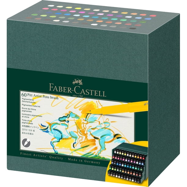 Set de 60 Rotuladores Pincel de Tinta Pitt Art & Graphic Faber-Castell