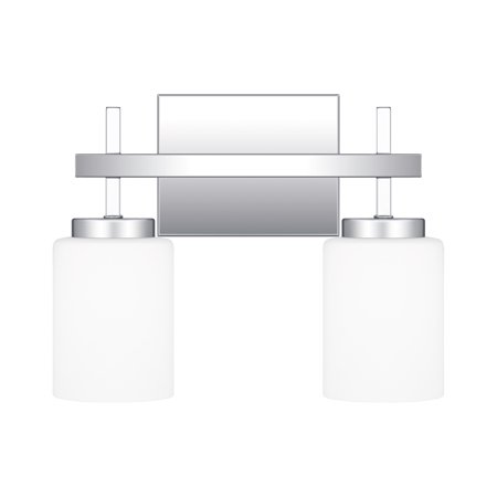 Ashley Harbour Ezra 2-Light Polished Chrome Bath Light