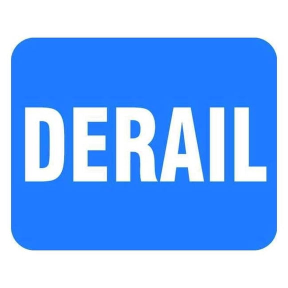 Railroad Sign, 12 in H, 15 in W, Horizontal Rectangle, English, FRR360BU