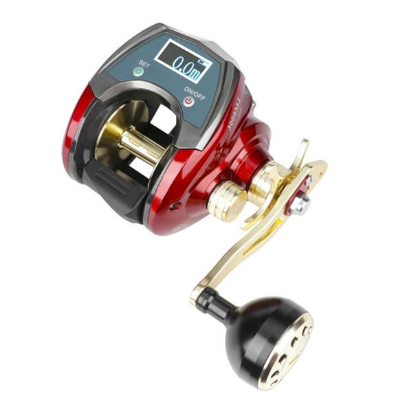 Full Metal 6 1BB Left / Right Fishing Reel with LED Digital Display Electronic Baitcasting Line Counter Reel 6.4:1 Casting Reel