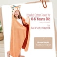 thumbnail image 4 of Toalla de baño para bebé con capucha estilo zorrito de rizo 100% algodón color naranja, 4 of 7