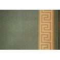 thumbnail image 5 of Custom Size Runner Rug Bordered Greek Key Meander Teal Blue Roll Runner Rug Choice of Your&nbsp;Length by feet&nbsp;Slip Resistant Latex Back Cut to Size Rug Runners Customize in USA Facility, 5 of 8