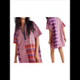 thumbnail image 3 of Vestido Minivestido de Verano Y2k con Rayas en Contraste para Mujer, Estilo Babydoll, con Retazos, Cuello en V, Corta, Estilo Vintage Rosa y XL, 3 of 8