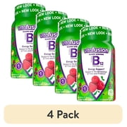 (4 pack) Vitafusion B12 Gummy Vitamins, Delicious Raspberry Flavor, 60ct (30 Day Supply)