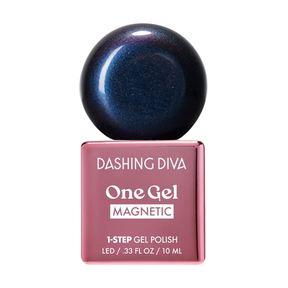 Dashing Diva One Gel Magnetic, Gel Nail Polish, Blu, 10ml / .33 FL oz