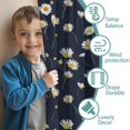 thumbnail image 3 of Blackout Kids Curtains,Darkblue Daisy Flower Yellow Centers Pattern Childrens Insulated Curtains Set Of 2,Bedroom Essentials,Toddler Room Decor 42"x84", 3 of 5