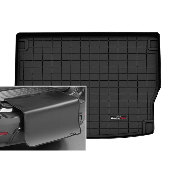 WeatherTech Cargo Trunk Liner with Bumper Protector compatible with 2018-2022 Kia Niro Plug-In Hybrid - Behind 2nd Row w/ Bumper Protector, Black