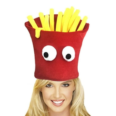 Embroidered French Fries Hat: Novelty Fast Food Cap