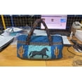 thumbnail image 3 of Horse Print Quilted Tote Bag, Vintage Embroidered Duffel with Handles, Portable Lightweight Gym Travel Bags, 3 of 7