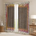 thumbnail image 2 of Feelyou Retro Fashion Plaid Curtains Pack of 2 (42x84 Each) for Women, Hippie Damask Flower Curtains Blackout, Western Aztec Print Bedroom Curtains, Curtains and Drapes Room Decor, 2 of 6